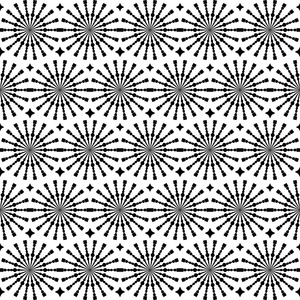 简洁黑色壁纸抽象的几何无缝模式.黑色和白色风格图案与圆和直线.