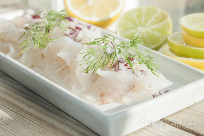 五香白色生鱼片