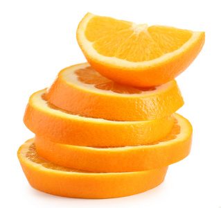 片多汁的橙白色上孤立