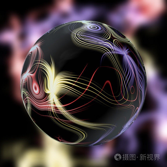 用等离子束发光黑暗魔法球
