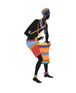 鼓上玩的人非洲人玩鼓上照片