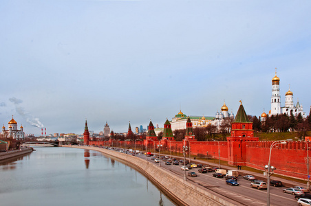 莫斯科观光克里姆林宫河景图片