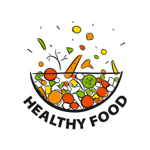 蔬菜logo矢量 logo 新鲜蔬菜对健康饮食照片