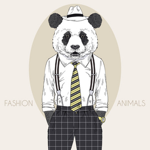 熊猫拟人图片-熊猫拟人素材-熊猫拟人插画-摄图新视界