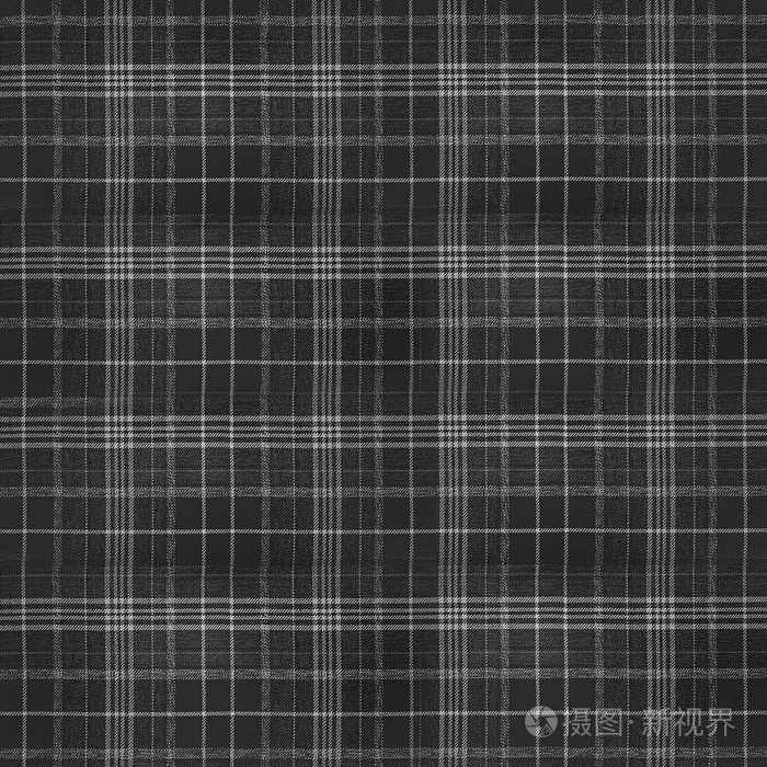 黑色的格子织物纹理