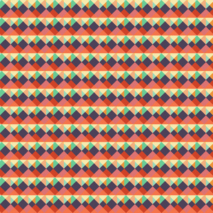 多彩的对称几何形状矢量纺织背景。可作为织物图案