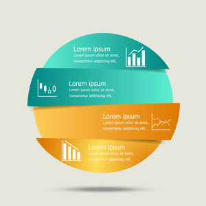 矢量圆横幅信息图表设计