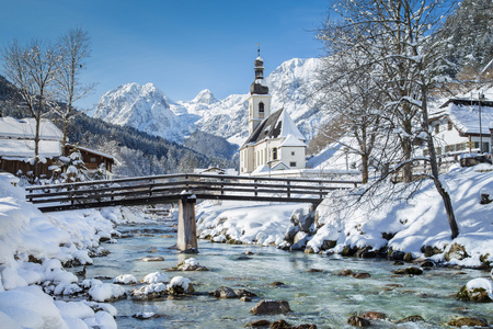 拉姆绍，驾驶员 Berchtesgadener 土地，上部巴伐利亚德国