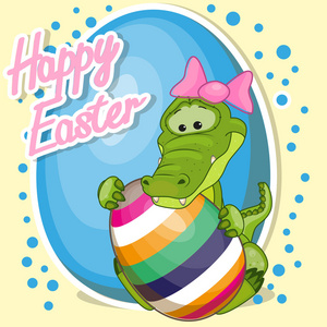 母亲和新生儿从蛋从蛋鳄鱼鳄鱼蛋婴儿动物孵化鸡蛋或卡通宠物孵化