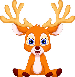 可爱鹿卡通照片