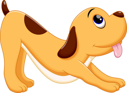 可爱的狗卡通照片