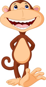 有趣的猴子卡通照片