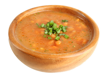 绿豆汤在碗上白色孤立