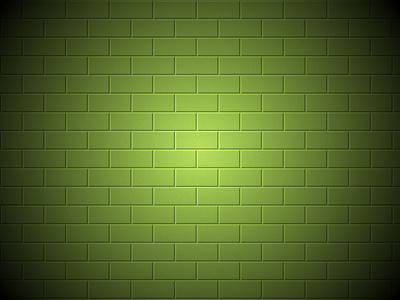 用砖砌成的绿色背景