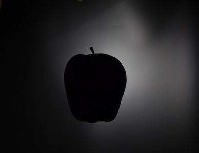 苹果的剪影
