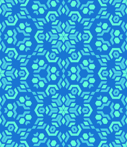 几何的抽象的丰富多彩的马赛克的蓝色无缝模式
