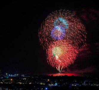 美丽的绿色烟花图片
