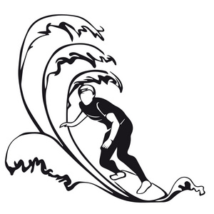 男子冲浪波图片