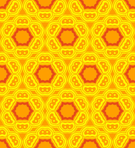 迷幻抽象多彩黄色橙色无缝模式