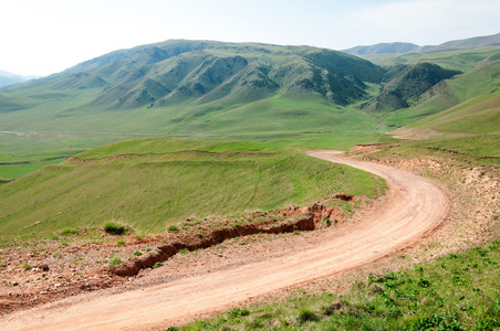 山区公路。山山