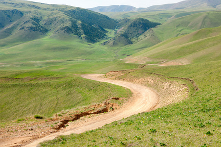 山区公路。山山