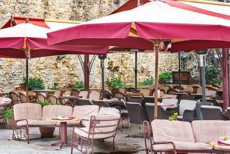 夏天的露天咖啡馆图片