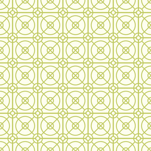 绿色圆圈和方形和六角形无缝模式