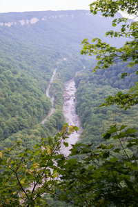 雄伟的山脉风景的高加索地区自然保护区