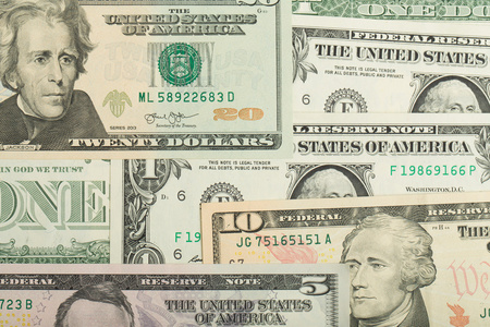 美国美元钱纸币纹理背景