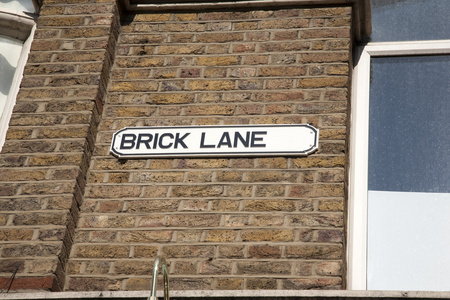 砖车道，路牌，肖尔迪奇，伦敦