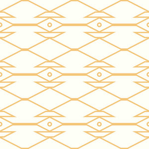 对称的黄色几何形状矢量纺织背景。可作为织物图案
