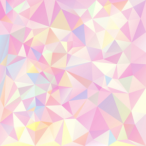 矢量多边形背景模式在柔和的春天的色彩三角形设计粉红色 黄色 蓝色和绿色
