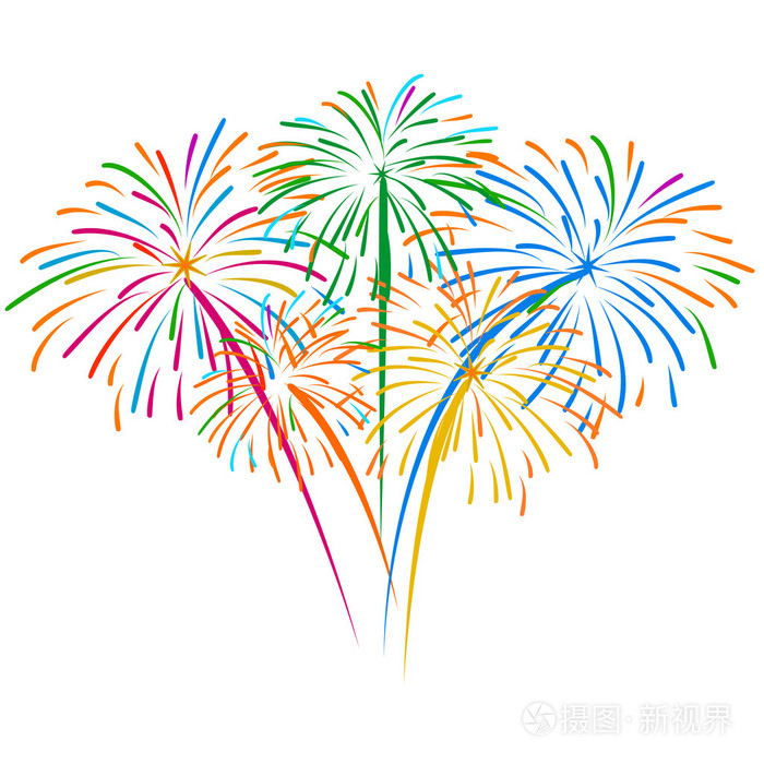 矢量烟花背景插画-正版商用图片1ih2ur-摄图新视界