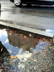 下雨天街道图片