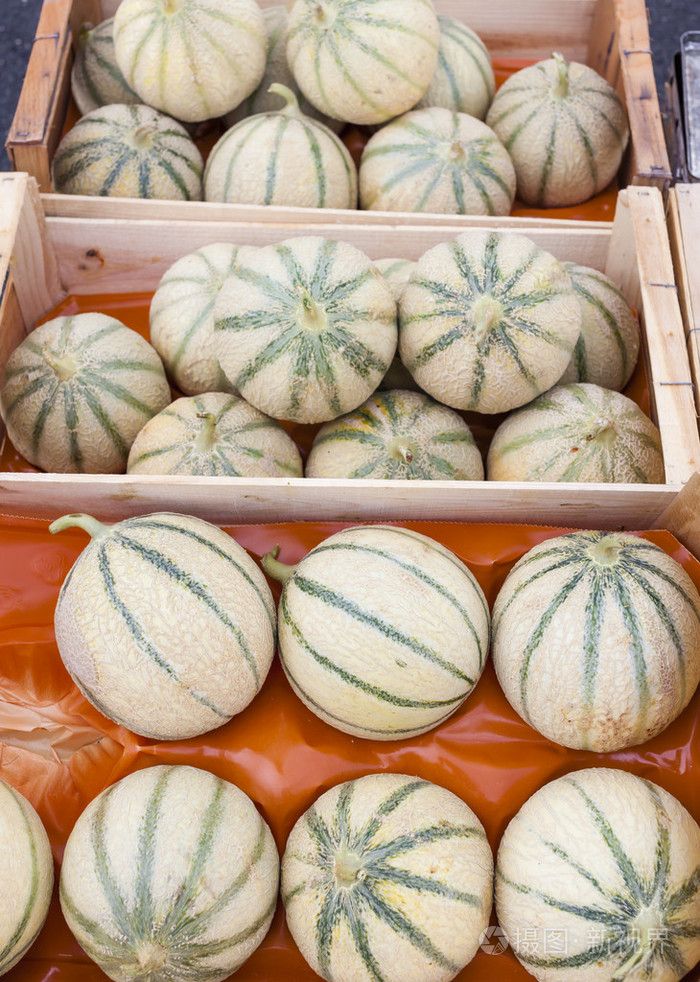 西瓜哈密瓜nyons法国罗纳阿尔卑斯大区的市场