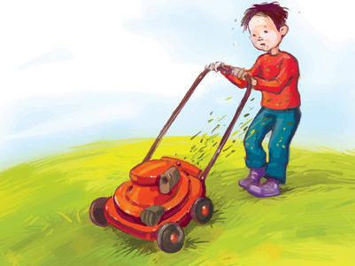 儿童割草机图片