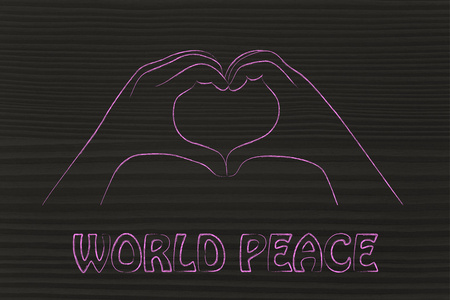 心标志与世界和平的话