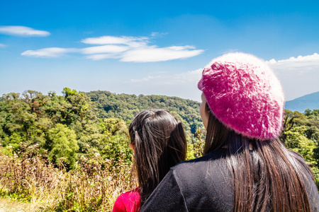 家庭旅行山