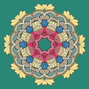 圆形花卉装饰照片