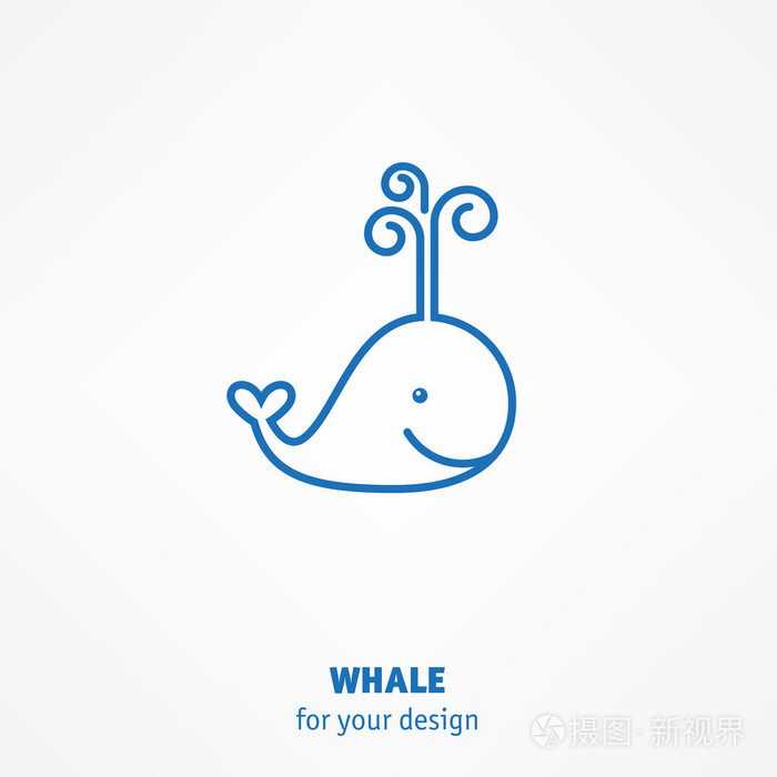 可爱的鲸鱼图标