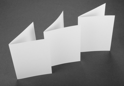 半折空白白色折叠纸传单照片