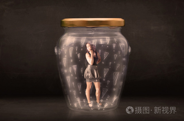 女商人被困在 jar 与感叹号概念