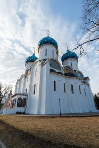 Sergiyev Posad 附近 Moscow.Golden Ring 的俄罗斯伟大的圣三一修道院