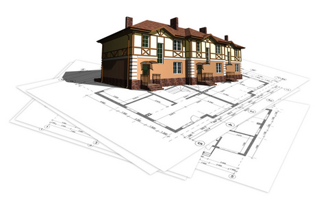 项目总布置图纸的房子图片