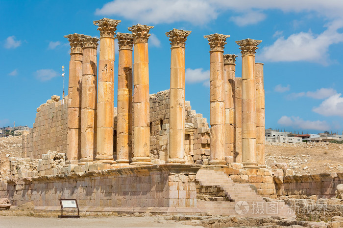 阿尔忒弥斯神庙在 jordan 在杰拉什