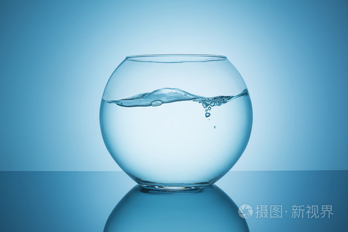 在一个鱼缸里的水浪