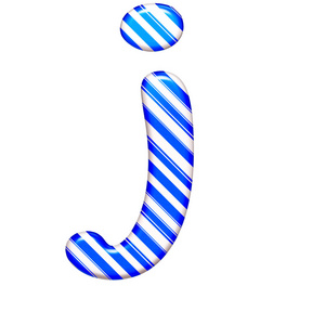 字母 J 的焦糖色是蓝色