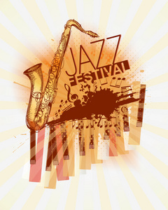 爵士音乐节日背景模板图片