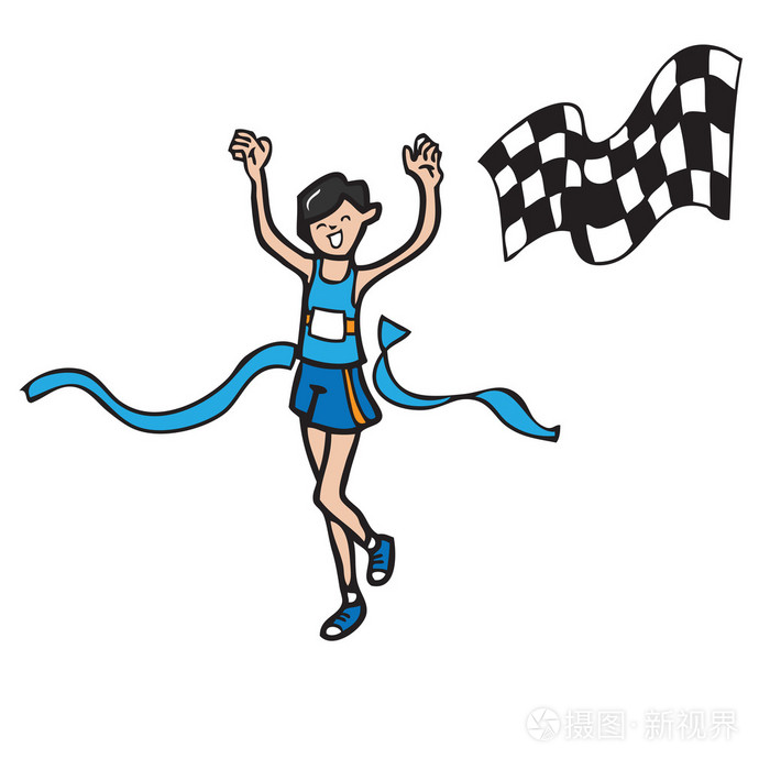 运行终点线的人