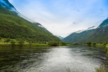 在挪威 Sognefjord 视图